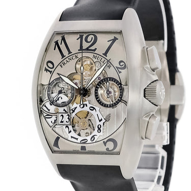 腕時計 フランクミュラー FRANCK MULLER トノウカーベックス クロノグラフ ビッグデイト 8083 CC GD FO 自動巻き メンズ シルバー