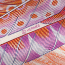 エルメス HERMES カレ90 CARRE ホワイト×コーラル×パルム シルク スカーフ 【Plumes en Fete/プリュム アン フェット】