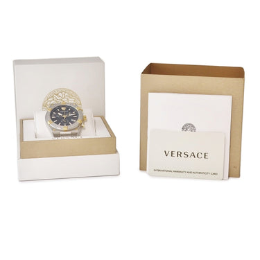 腕時計 ヴェルサーチ Versace スポーティグレカ VESO01123 クオーツ メンズ ラウンド 黒 クロノ