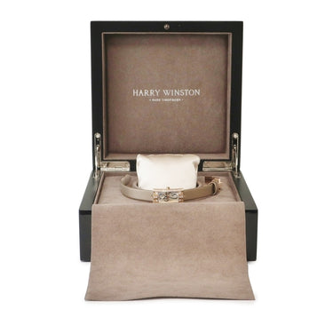 腕時計 ハリーウィンストン Harry Winston アヴェニューCミニ 332LQR クオーツ レディース K18RG無垢 純正ダイヤ スクエア