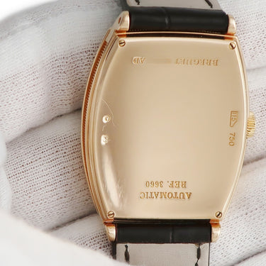 腕時計 ブレゲ BREGUET ヘリテージ トノーカンブレ ウォーターフォール 3660BR/12/984 自動巻き メンズ K18RG無垢 スモセコ ローマン