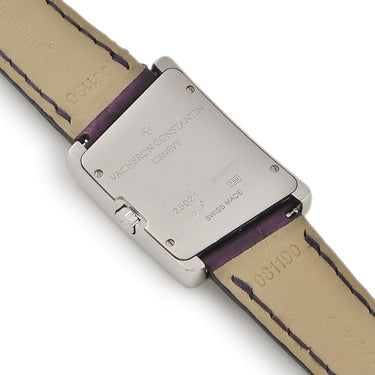 腕時計 ヴァシュロン・コンスタンタン VACHERON CONSTANTIN アシンメトリカル 1972 25021/000G クオーツ レディース K18WG無垢 シェル ローマン