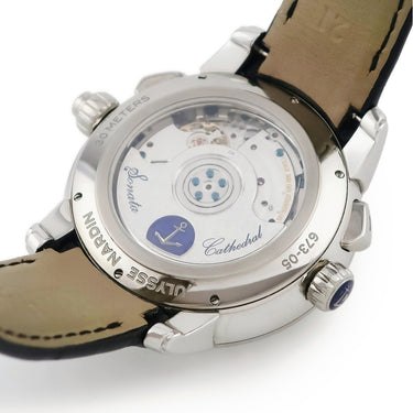 腕時計 ユリスナルダン ULYSSE NARDIN クラシック ソナタ 673-05/90 自動巻き メンズ GMT アラーム ビッグデイト