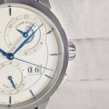 腕時計 ユリスナルダン ULYSSE NARDIN クラシック ソナタ 673-05/90 自動巻き メンズ GMT アラーム ビッグデイト