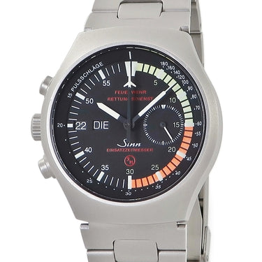 腕時計 ジン SINN 157M クロノグラフ 157.EZM4 自動巻き メンズ ブラック デイデイト バー 9時位置リューズ