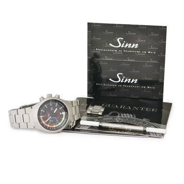 腕時計 ジン SINN 157M クロノグラフ 157.EZM4 自動巻き メンズ ブラック デイデイト バー 9時位置リューズ