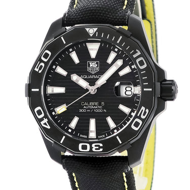 腕時計 タグホイヤー TAG Heuer アクアレーサー 300m キャリバー5 ブラックバージョン WAY218A.FC6362 自動巻き メンズ 黒PVD加工SS