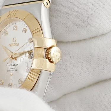 腕時計 オメガ OMEGA コンステレーション CO-AXIAL 123.20.35.20.52.004 自動巻き メンズ 純正ダイヤ K18YG×SS コンビ