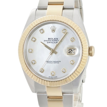 腕時計 ロレックス ROLEX デイトジャスト 41 126333NG ランダム番 自動巻き メンズ ランダム番 K18YG×SS 純正ダイヤ シェル オイスター