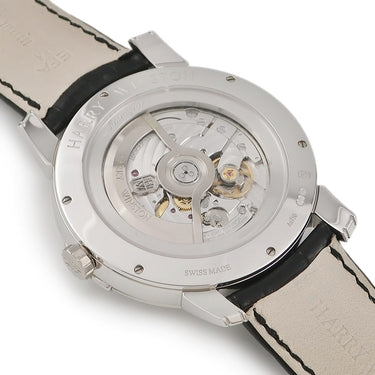 腕時計 ハリーウィンストン Harry Winston ミッドナイト デイト ムーンフェイズ MIDAMP42WW003 自動巻き メンズ K18WG無垢 純正ダイヤ