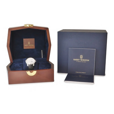 腕時計 ハリーウィンストン Harry Winston ミッドナイト デイト ムーンフェイズ MIDAMP42WW003 自動巻き メンズ K18WG無垢 純正ダイヤ