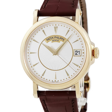 腕時計 パテックフィリップ PATEK PHILIPPE カラトラバ オフィサー 5153J-001 自動巻き メンズ K18YG無垢製 シルバー