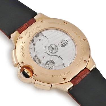 カルティエ Cartier バロンブルー クロノグラフ W6920009 自動巻き メンズ K18PG無垢 ローマン ギヨシェ