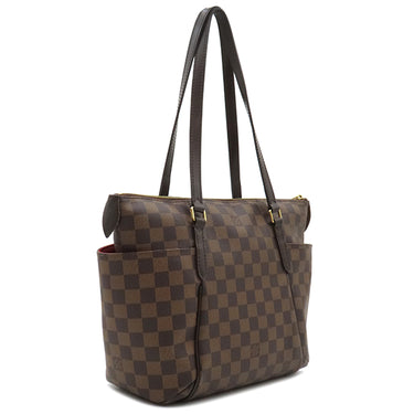 ルイヴィトン LOUIS VUITTON トータリーPM N41282 ダミエエベヌ ダミエキャンバス トートバッグ ゴールド金具 ショルダー 肩掛け 茶