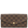 ルイヴィトン LOUIS VUITTON ポルトフォイユ サラ N63209 ダミエエベヌ ダミエキャンバス 長財布 ゴールド金具 茶 二つ折り財布