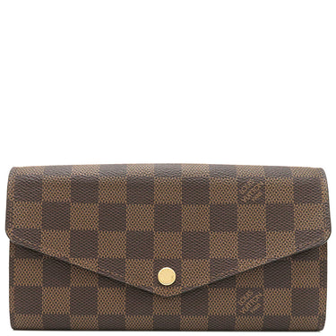 ルイヴィトン LOUIS VUITTON ポルトフォイユ サラ N63209 ダミエエベヌ ダミエキャンバス 長財布 ゴールド金具 茶 二つ折り財布