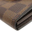 ルイヴィトン LOUIS VUITTON ポルトフォイユ サラ N63209 ダミエエベヌ ダミエキャンバス 長財布 ゴールド金具 茶 二つ折り財布