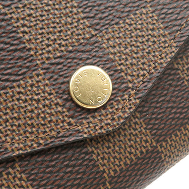 ルイヴィトン LOUIS VUITTON ポルトフォイユ サラ N63209 ダミエエベヌ ダミエキャンバス 長財布 ゴールド金具 茶 二つ折り財布
