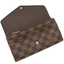 ルイヴィトン LOUIS VUITTON ポルトフォイユ サラ N63209 ダミエエベヌ ダミエキャンバス 長財布 ゴールド金具 茶 二つ折り財布