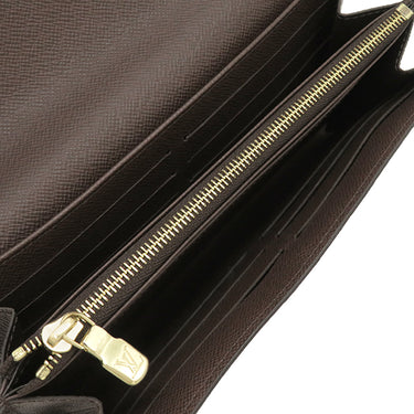 ルイヴィトン LOUIS VUITTON ポルトフォイユ サラ N63209 ダミエエベヌ ダミエキャンバス 長財布 ゴールド金具 茶 二つ折り財布