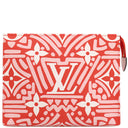 ルイヴィトン LOUIS VUITTON LVクラフティ ポッシュ トワレ 26 M45476 ルージュ モノグラム コーティングキャンバス ポーチ ゴールド金具 赤 ピンク