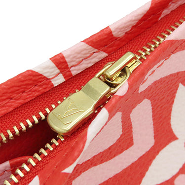 ルイヴィトン LOUIS VUITTON LVクラフティ ポッシュ トワレ 26 M45476 ルージュ モノグラム コーティングキャンバス ポーチ ゴールド金具 赤 ピンク