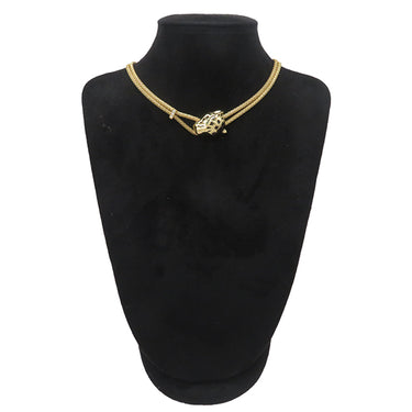 カルティエ Cartier パンテール ドゥ カルティエ イエローゴールド K18YG ダイヤモンド ツァボライト オニキス ラッカー ネックレス パンサー 750 18K