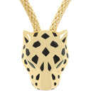 カルティエ Cartier パンテール ドゥ カルティエ イエローゴールド K18YG ダイヤモンド ツァボライト オニキス ラッカー ネックレス パンサー 750 18K