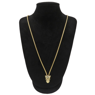 カルティエ Cartier パンテール ドゥ カルティエ イエローゴールド K18YG ダイヤモンド ツァボライト オニキス ラッカー ネックレス パンサー 750 18K