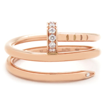 カルティエ Cartier ジュストアンクル ダブル ダイヤ B4210800 ピンクゴールド K18PG ダイヤモンド #52(JP12) リング 指輪 750 JUSTE UN CLOU
