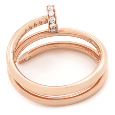 カルティエ Cartier ジュストアンクル ダブル ダイヤ B4210800 ピンクゴールド K18PG ダイヤモンド #52(JP12) リング 指輪 750 JUSTE UN CLOU