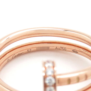カルティエ Cartier ジュストアンクル ダブル ダイヤ B4210800 ピンクゴールド K18PG ダイヤモンド #52(JP12) リング 指輪 750 JUSTE UN CLOU