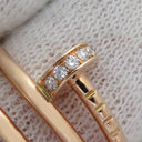 カルティエ Cartier ジュストアンクル ダブル ダイヤ B4210800 ピンクゴールド K18PG ダイヤモンド #52(JP12) リング 指輪 750 JUSTE UN CLOU