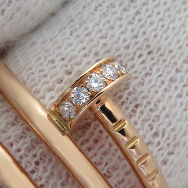 カルティエ Cartier ジュストアンクル ダブル ダイヤ B4210800 ピンクゴールド K18PG ダイヤモンド #52(JP12) リング 指輪 750 JUSTE UN CLOU