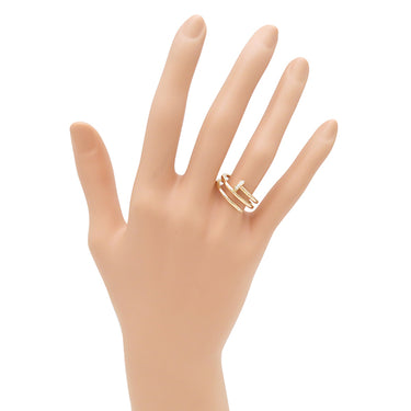 カルティエ Cartier ジュストアンクル ダブル ダイヤ B4210800 ピンクゴールド K18PG ダイヤモンド #52(JP12) リング 指輪 750 JUSTE UN CLOU