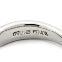 セリーヌ CELINE プラチナシルバー Pt1000 ダイヤモンド リング 指輪 ダイヤ プラチナ1000 マリッジリング ブライダルリング 9号