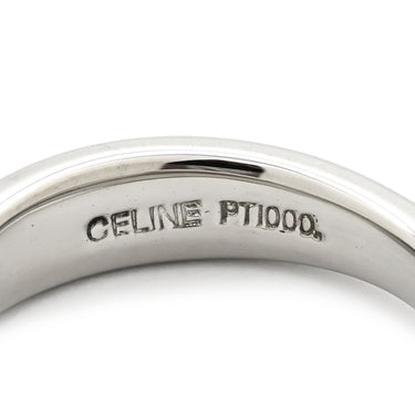 セリーヌ CELINE プラチナシルバー Pt1000 ダイヤモンド リング 指輪 ダイヤ プラチナ1000 マリッジリング ブライダルリング 9号