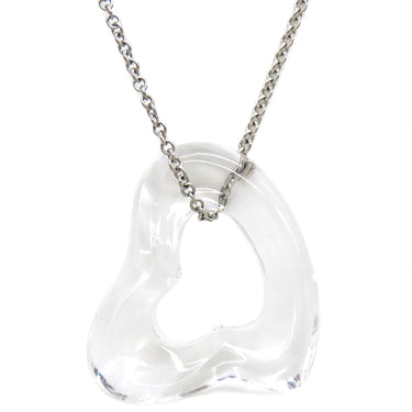 ティファニー Tiffany & Co オープンハート ロッククリスタル プラチナシルバー Pt950 ロッククリスタル ネックレス エルサペレッティ