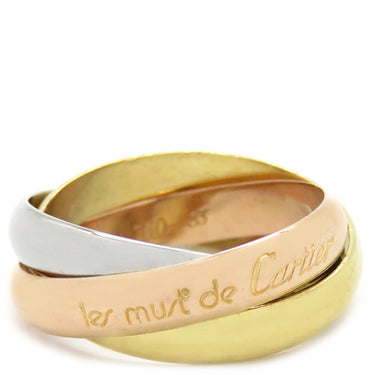 カルティエ Cartier トリニティ クラシック ホワイトゴールドXイエローゴールドXピンクゴールド K18WG K18YG K18PG #53(JP13) リング 指輪 3連 3カラー 12.5号