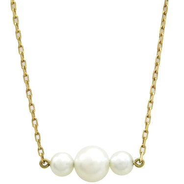 ミキモト MIKIMOTO パールネックレス イエローゴールド K18YG パール ネックレス MIKIMOTO 3P