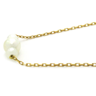 ミキモト MIKIMOTO パールネックレス イエローゴールド K18YG パール ネックレス MIKIMOTO 3P