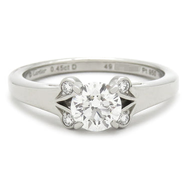 カルティエ Cartier バレリーナ ソリテール プラチナシルバー Pt950 ダイヤモンド #49(JP9) リング 指輪 Pt950 プラチナ 9号