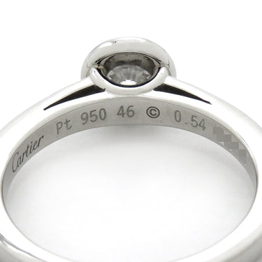 カルティエ Cartier ソリテール プラチナシルバー Pt950 ダイヤモンド #46(JP6) リング 指輪 6号