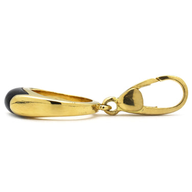 ブルガリ BVLGARI トロンケット イエローゴールド K18YG オニキス チャーム ブラック 750 18金 オニキス