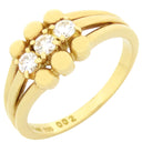 クリスチャン・ディオール Christian Dior イエローゴールド K18YG ダイヤモンド リング 指輪 750 18K 3P ダイヤモンド 11号 11号