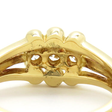 クリスチャン・ディオール Christian Dior イエローゴールド K18YG ダイヤモンド リング 指輪 750 18K 3P ダイヤモンド 11号 11号