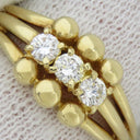 クリスチャン・ディオール Christian Dior イエローゴールド K18YG ダイヤモンド リング 指輪 750 18K 3P ダイヤモンド 11号 11号