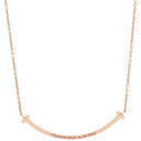 ティファニー Tiffany & Co Tスマイル ペンダント スモール ダイヤ 63058815 ローズゴールド K18PG ダイヤモンド ネックレス ピンクゴールド Au750 Tiffany T smile