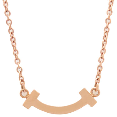 ティファニー Tiffany & Co Tスマイル ミニ ダイヤ ペンダント  62617772 ローズゴールド K18PG ダイヤモンド ネックレス ピンクゴールド Au750 Tiffany T smile