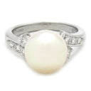 TASAKI TASAKI パール ダイヤリング プラチナシルバー Pt900 パール ダイヤモンド リング 指輪 真珠 1P 1粒 プラチナ 6号